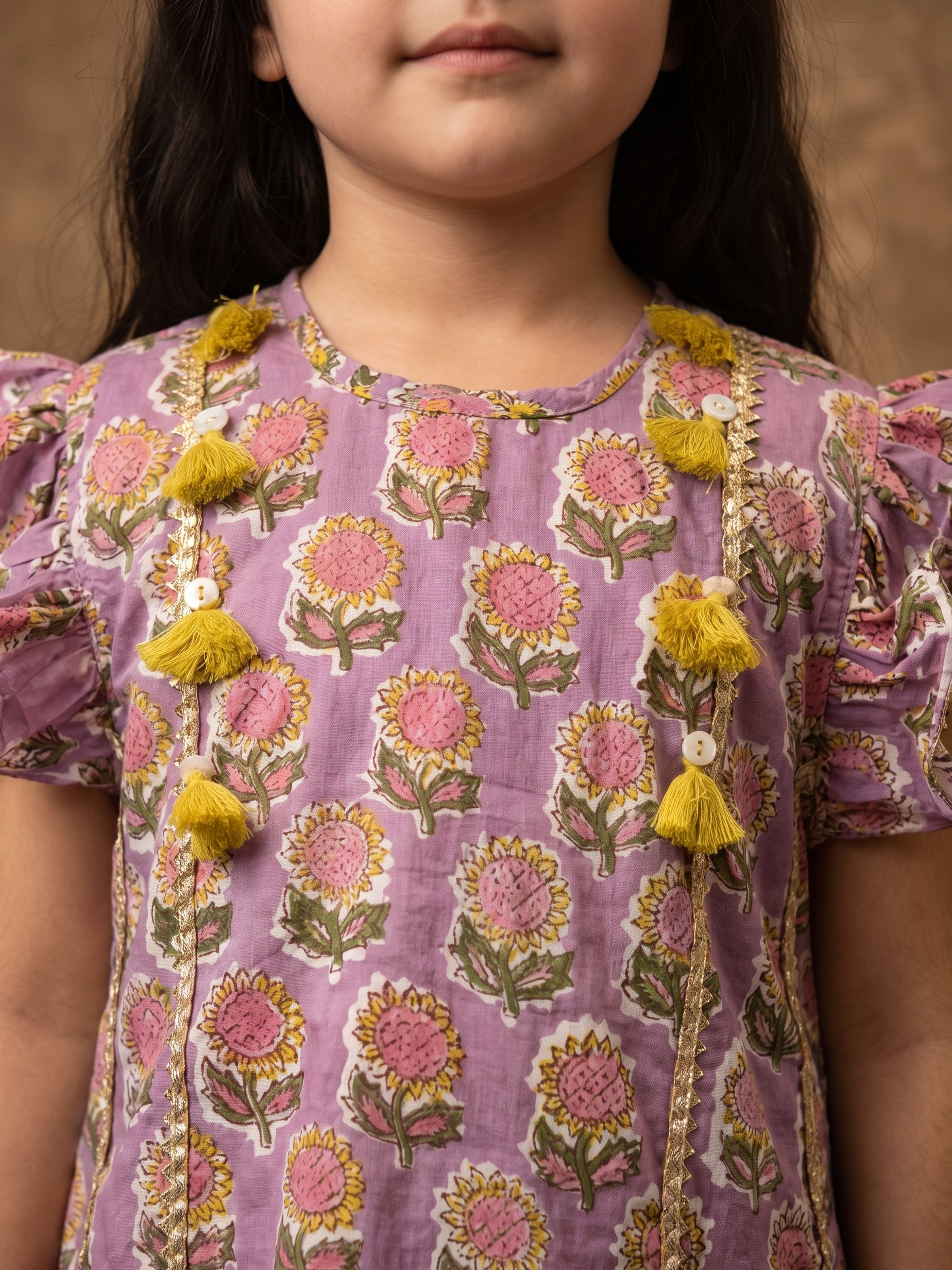Rhea Lavendar Floral Kurta Set