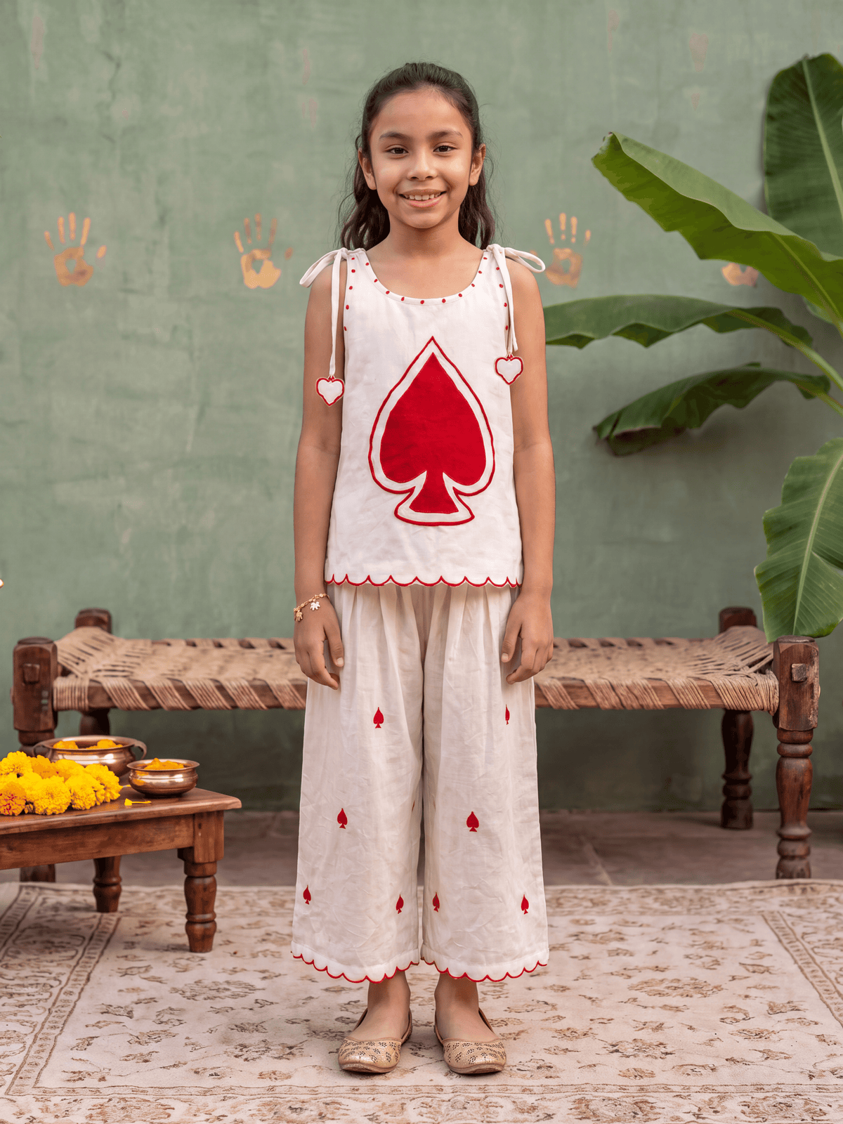 Spades White Top and Pants