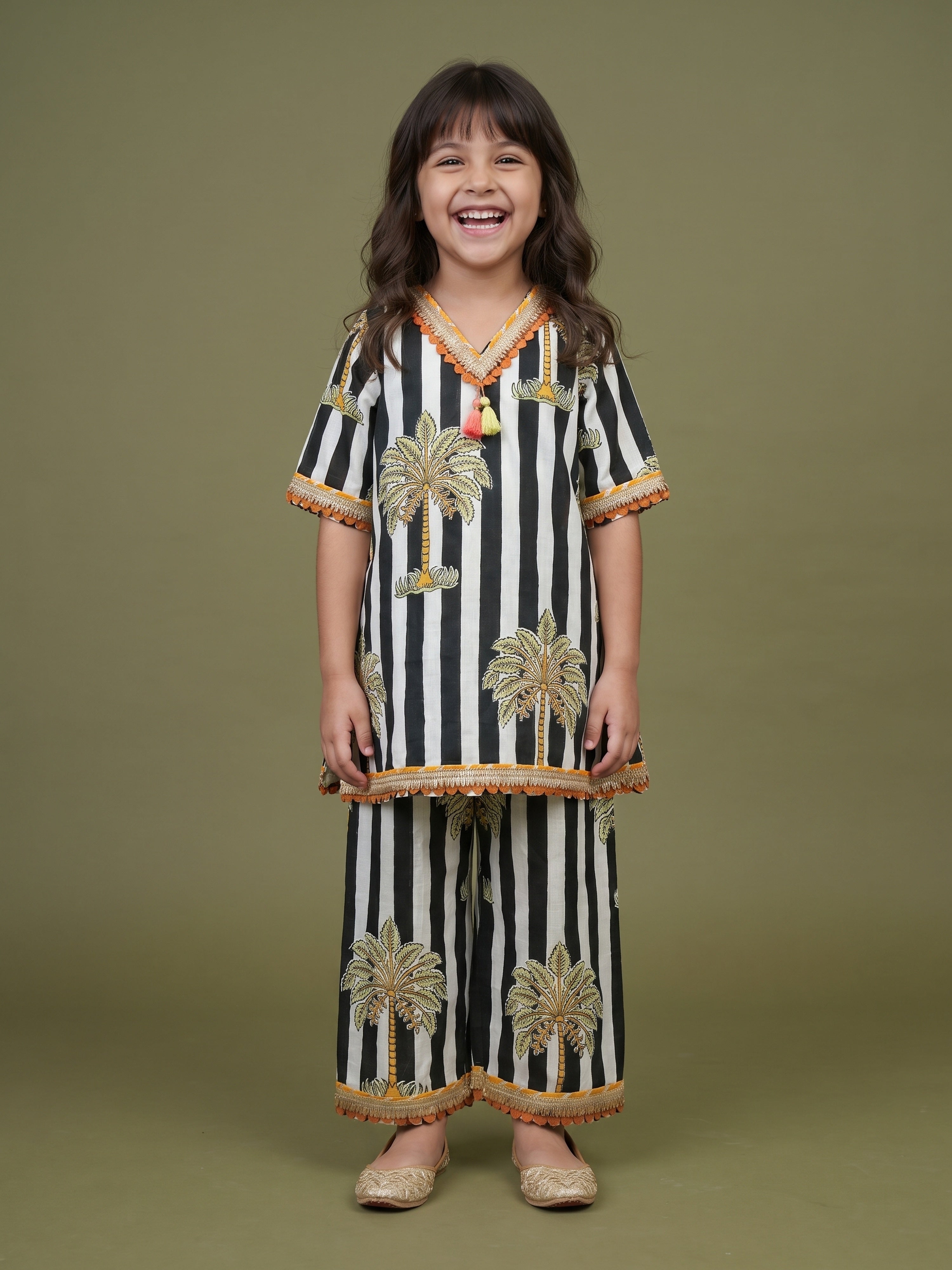 Nysa Coconut Girls Kurta Set