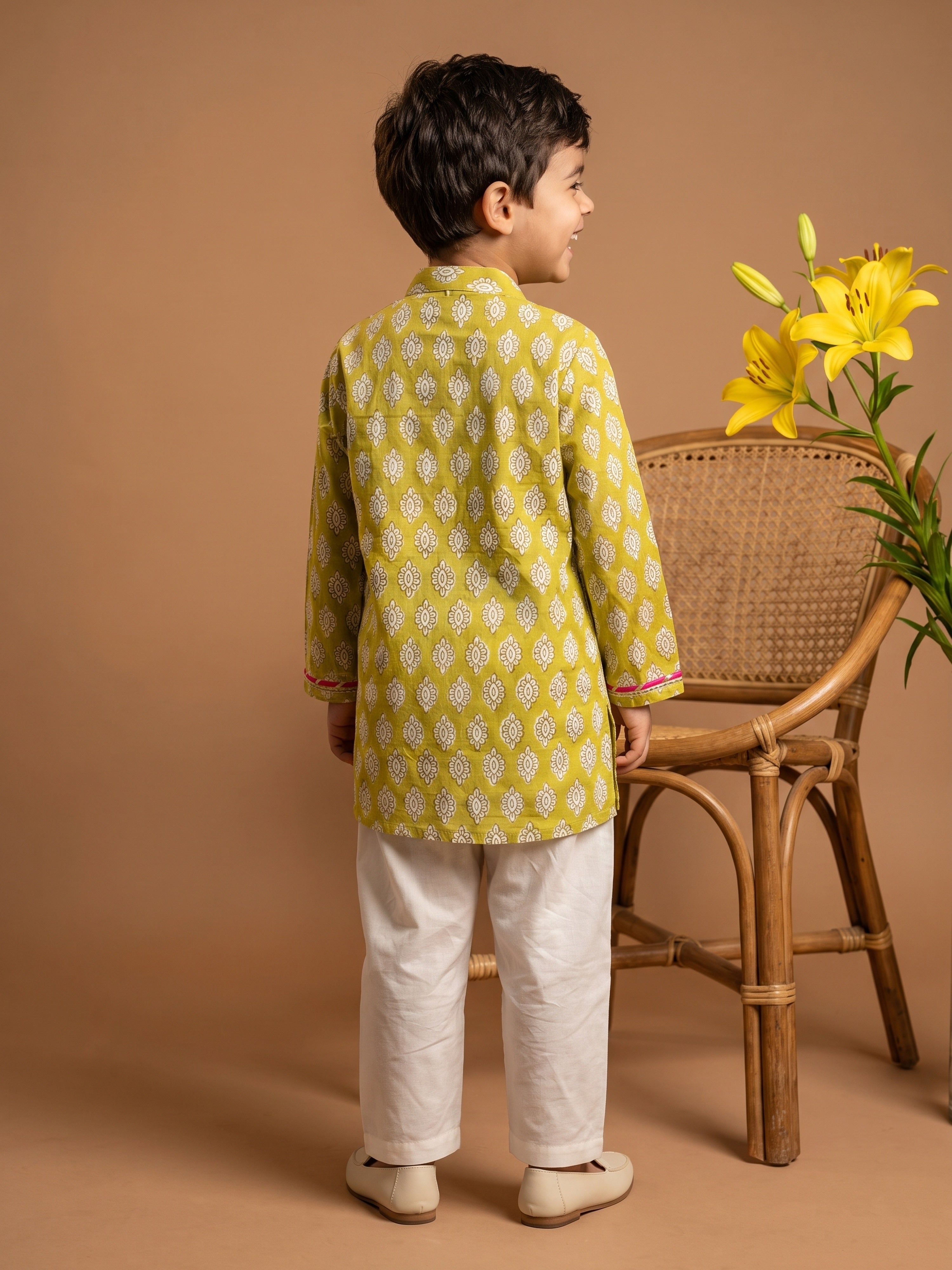 Kabir Lime Kurta Set