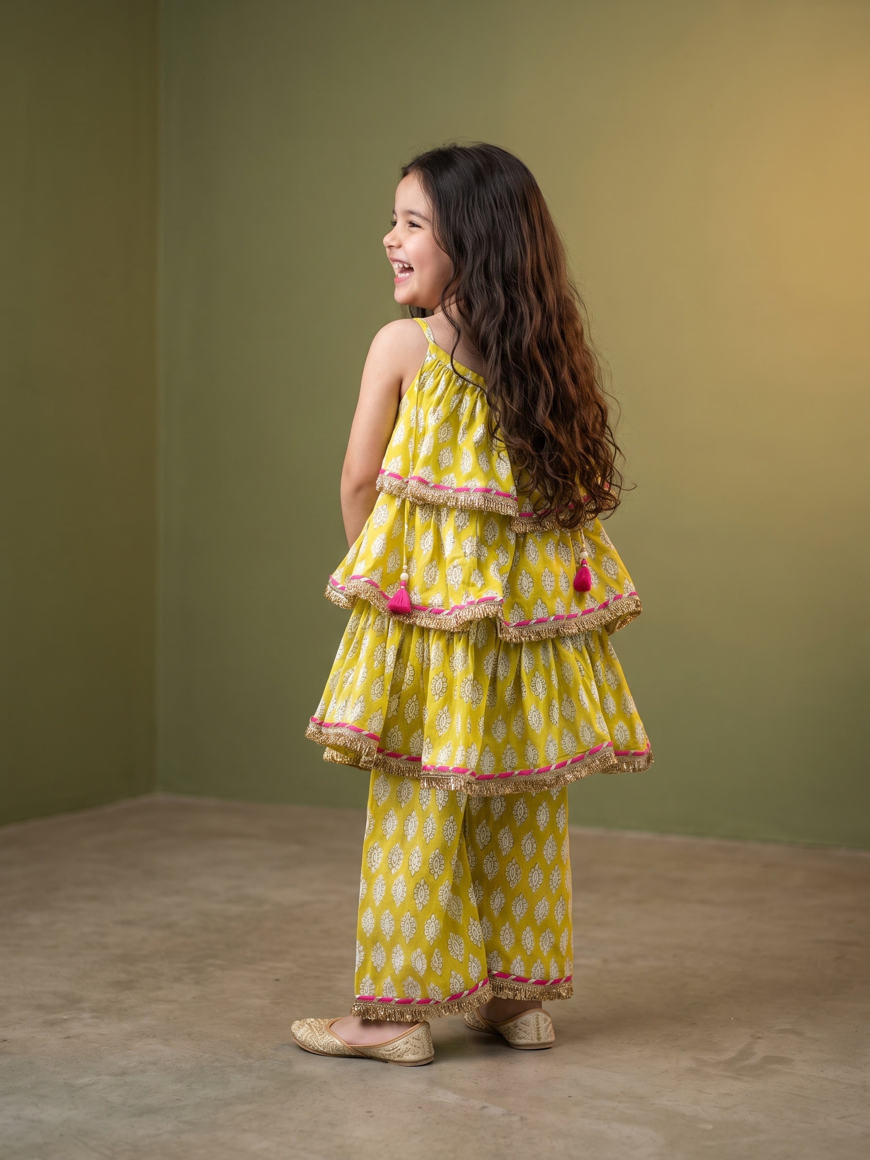Avni Lime Peplum Set
