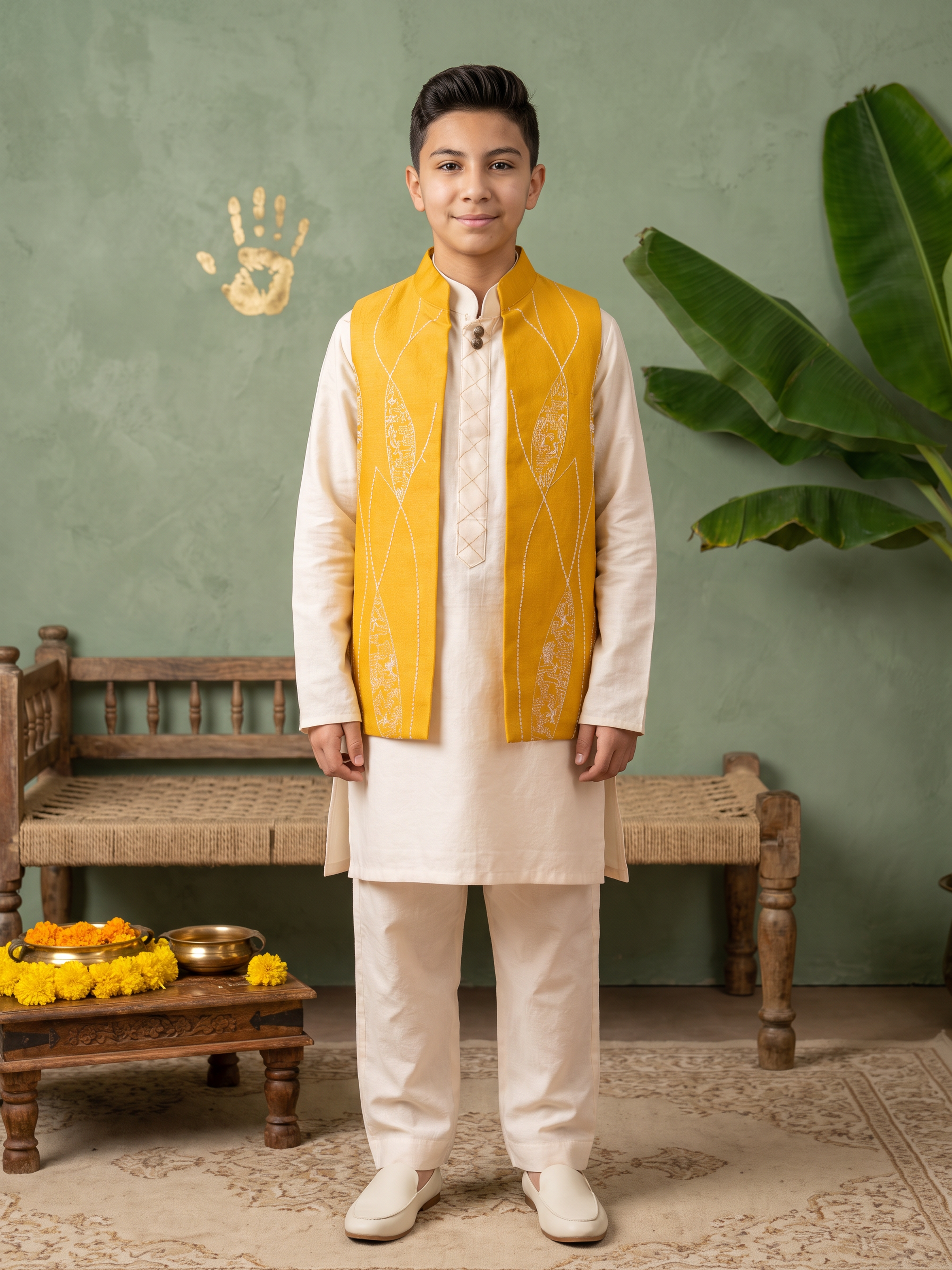 Mustard Thread Jacket Set