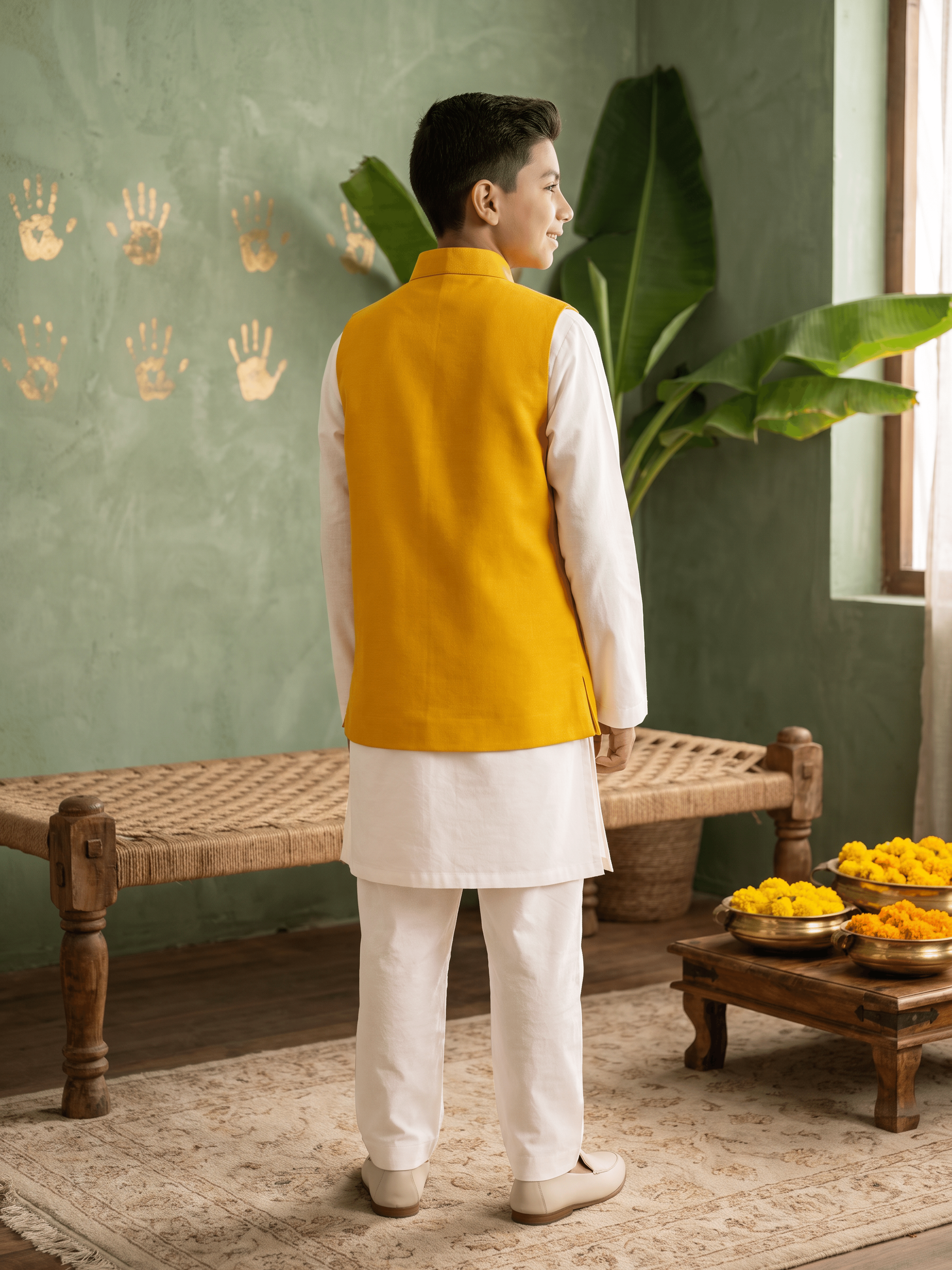 Mustard Thread Jacket Set
