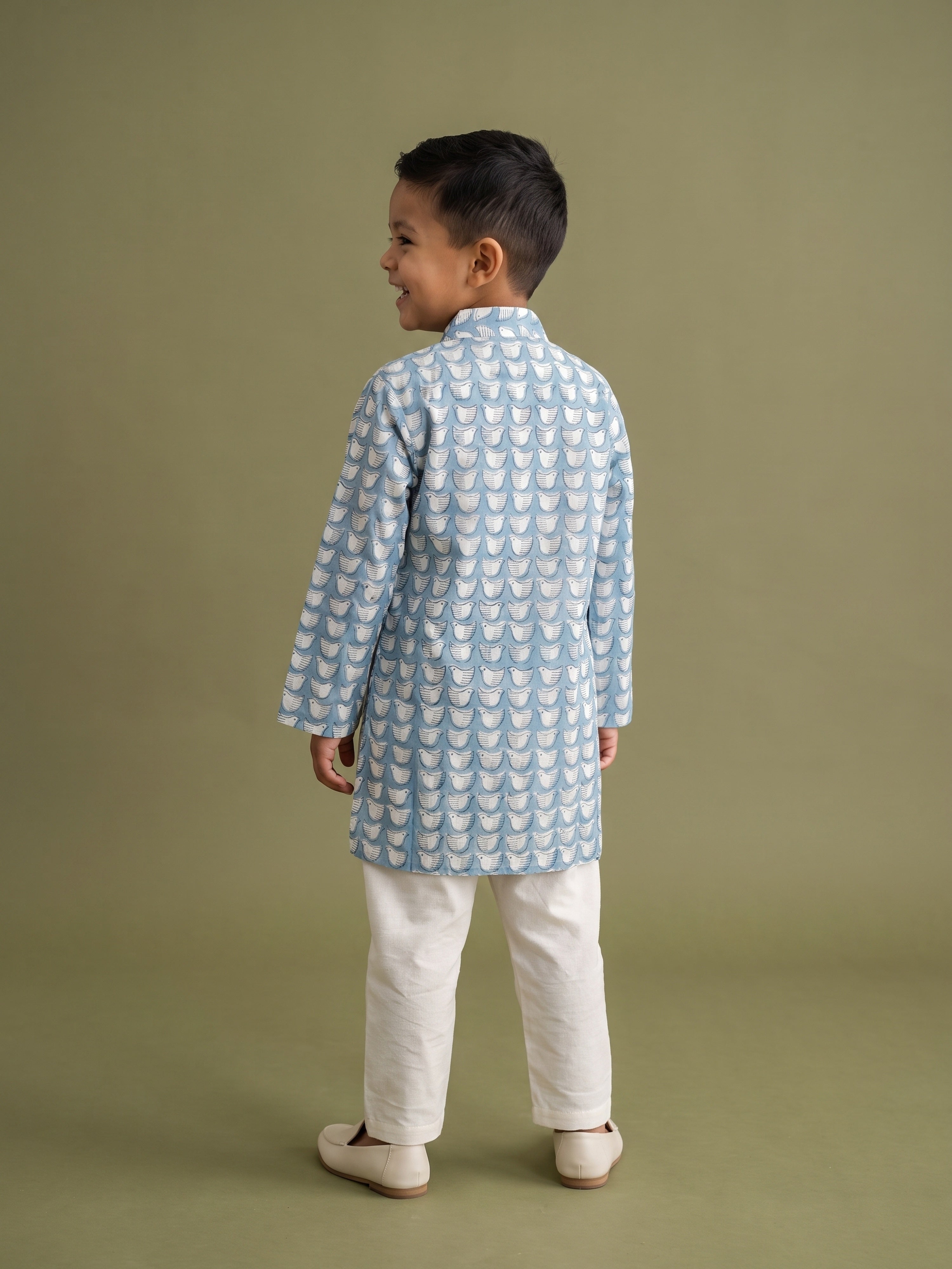 Parth Blue Bird Kurta Set