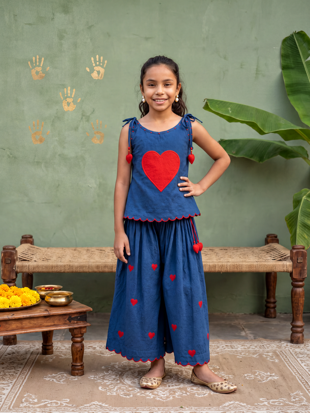 Teen Blue Hearts Top and Pants