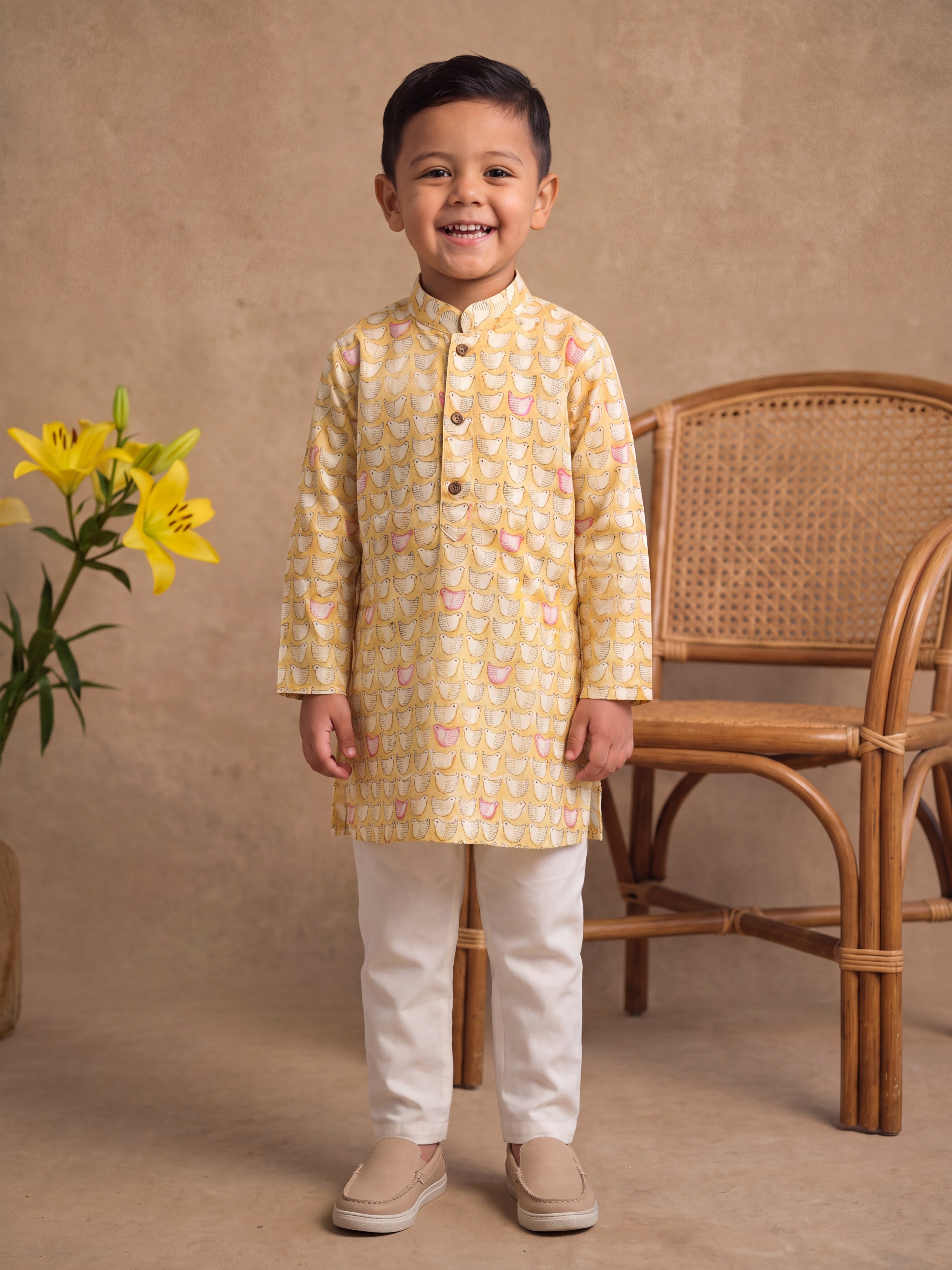 Ved Bird Kurta Set