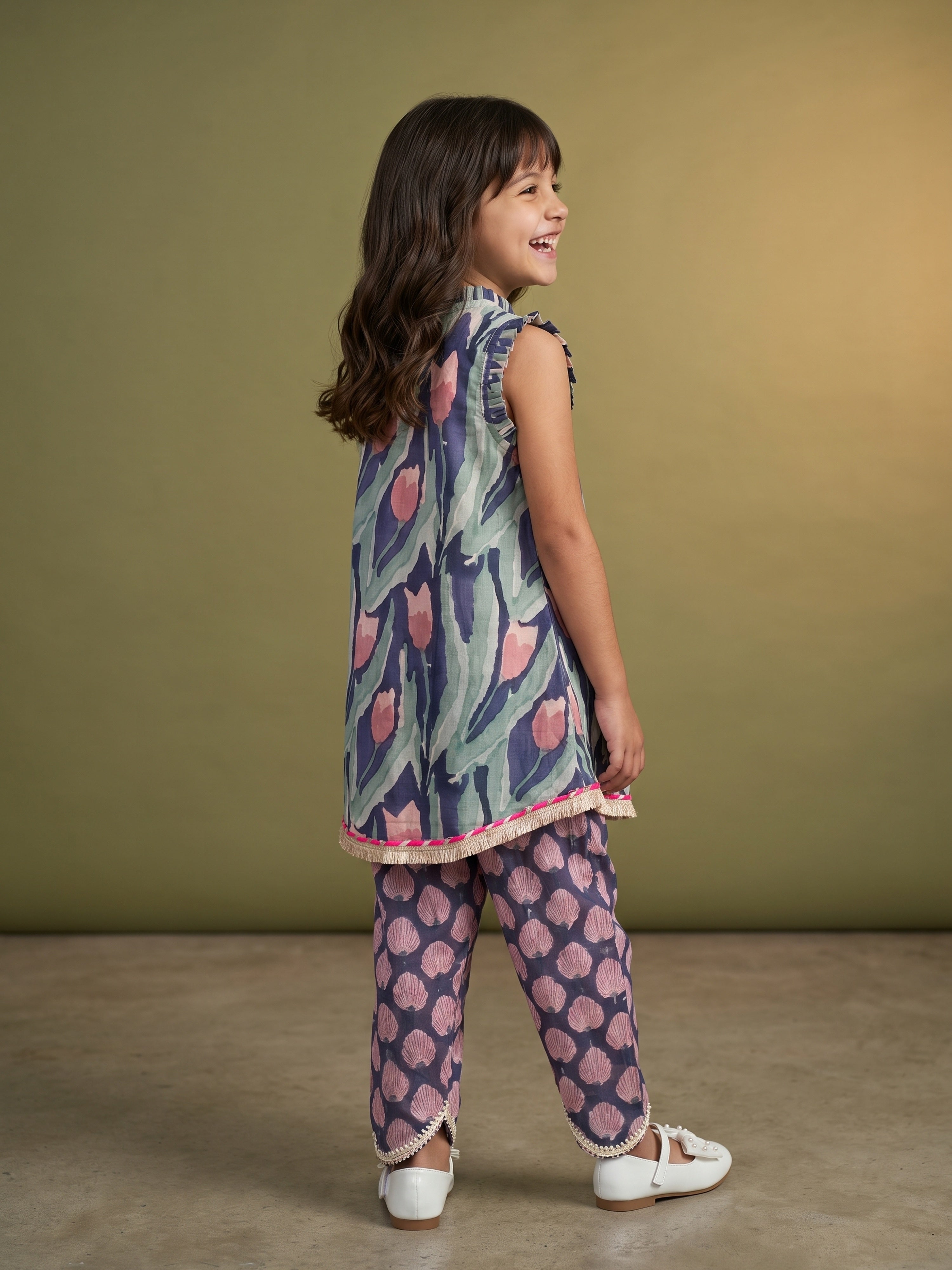 Navya Tulip Printed Kurta Dhoti Pant