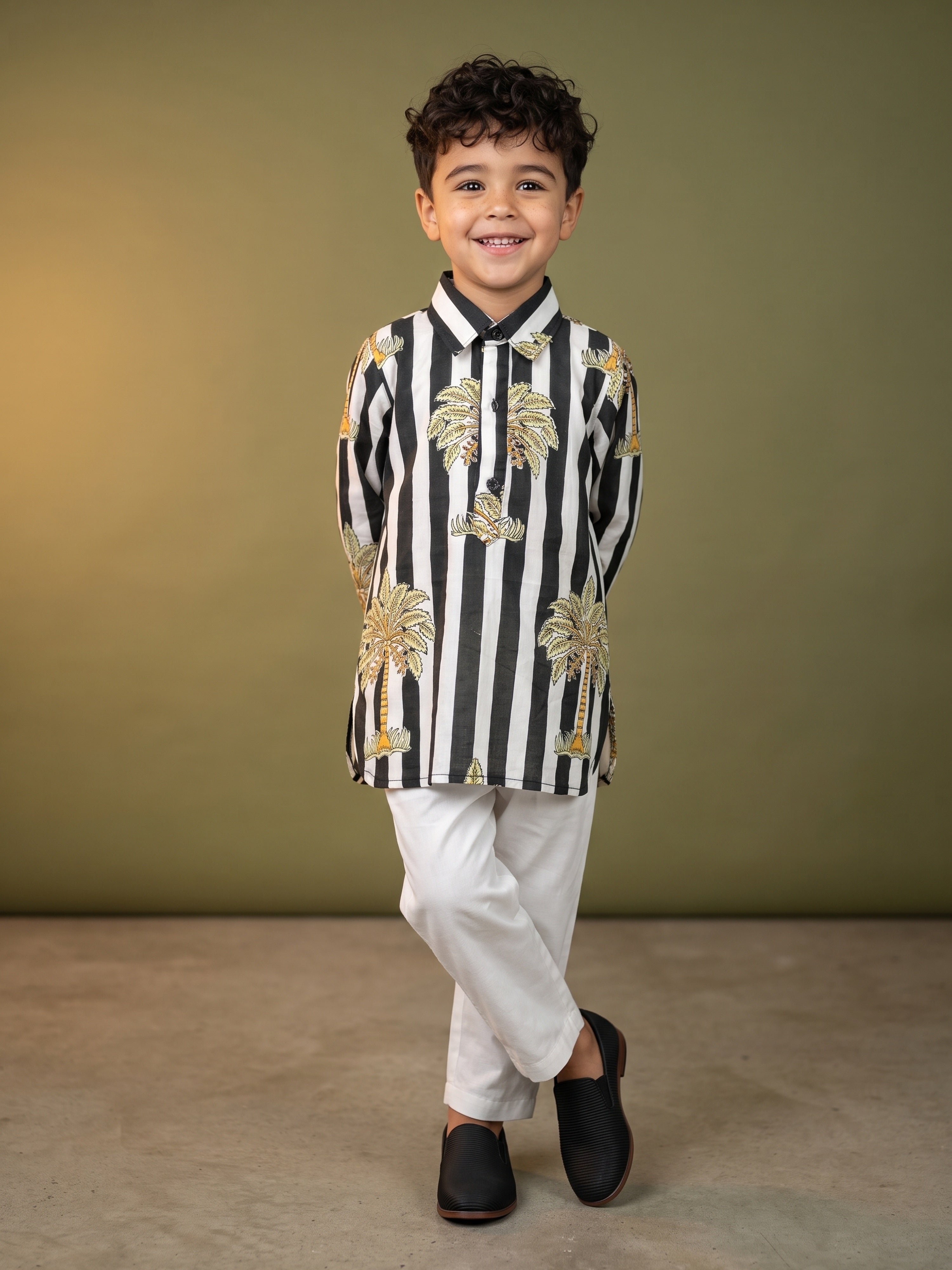 Yuhaan Coconut Printed Kurta Set