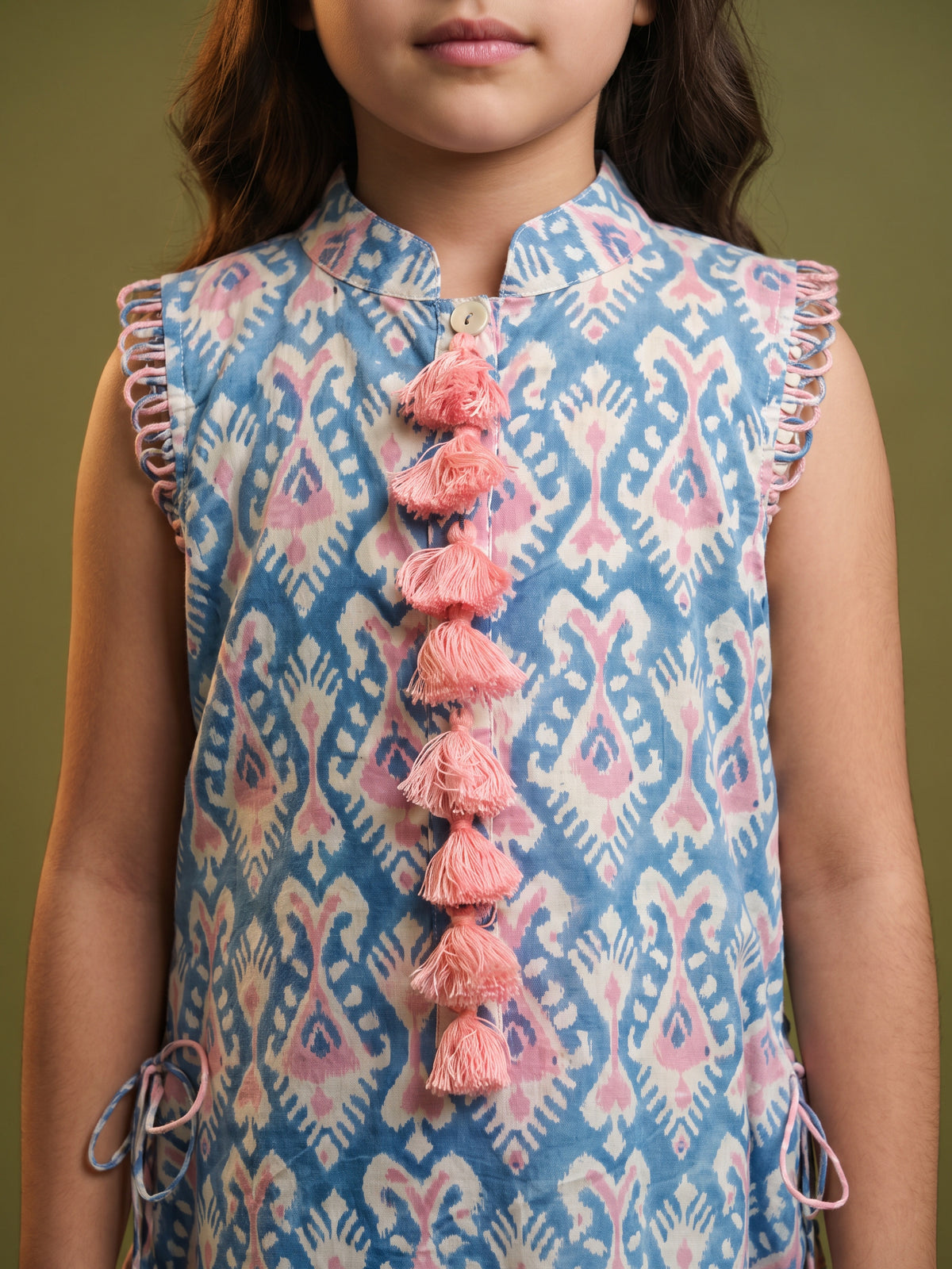 Siara Blue & Pink Printed Kurta Pant
