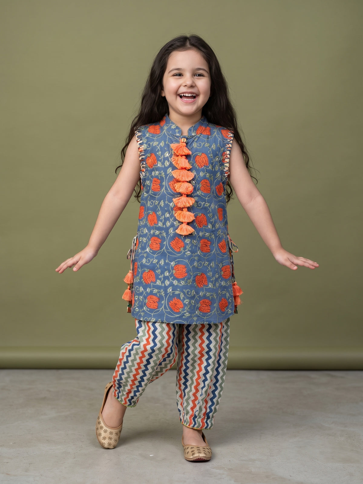 Mahi Blue Lotus Kurta Set