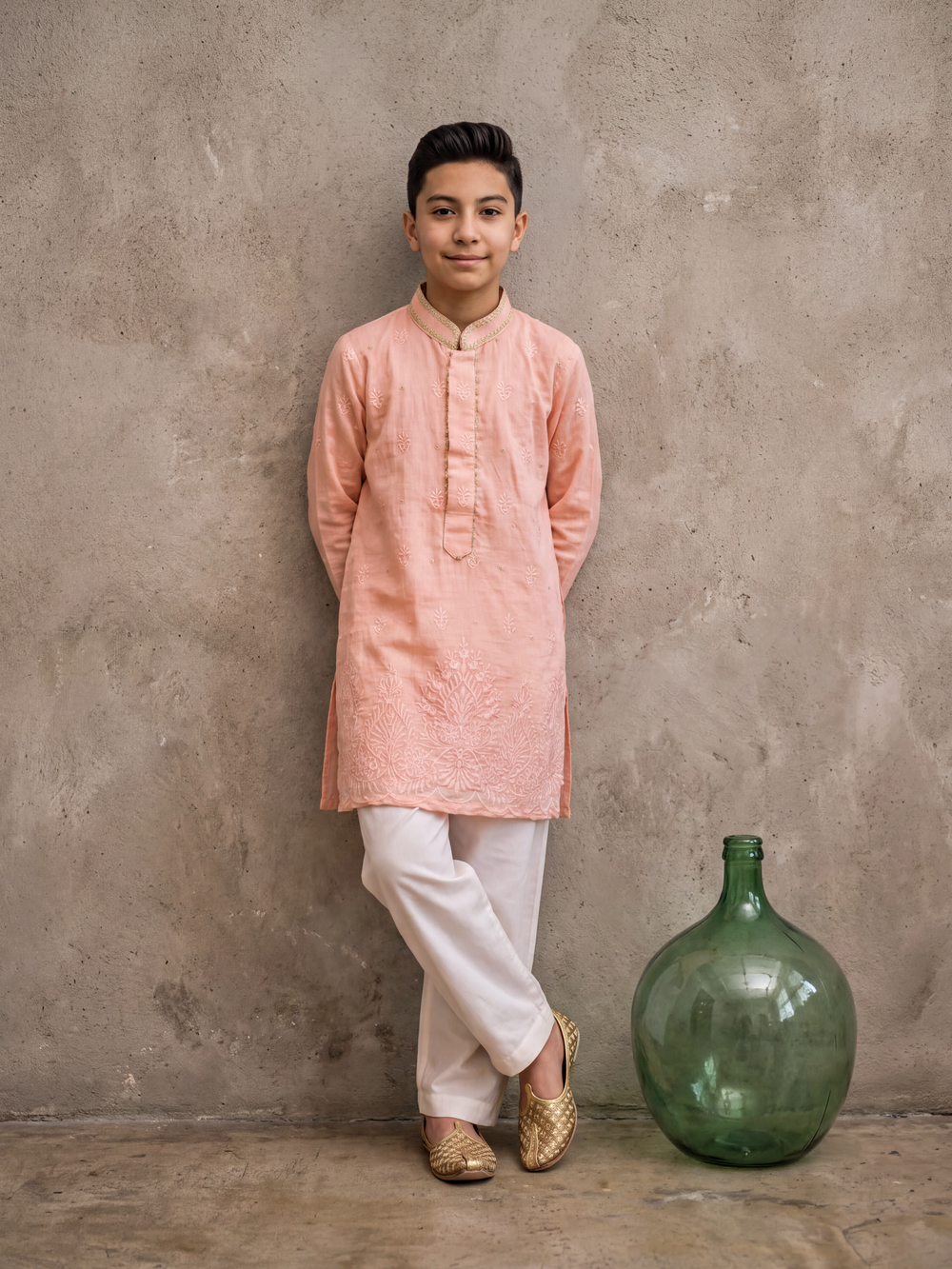 Teen New Pink New Lakhnavi kurta Pyjama