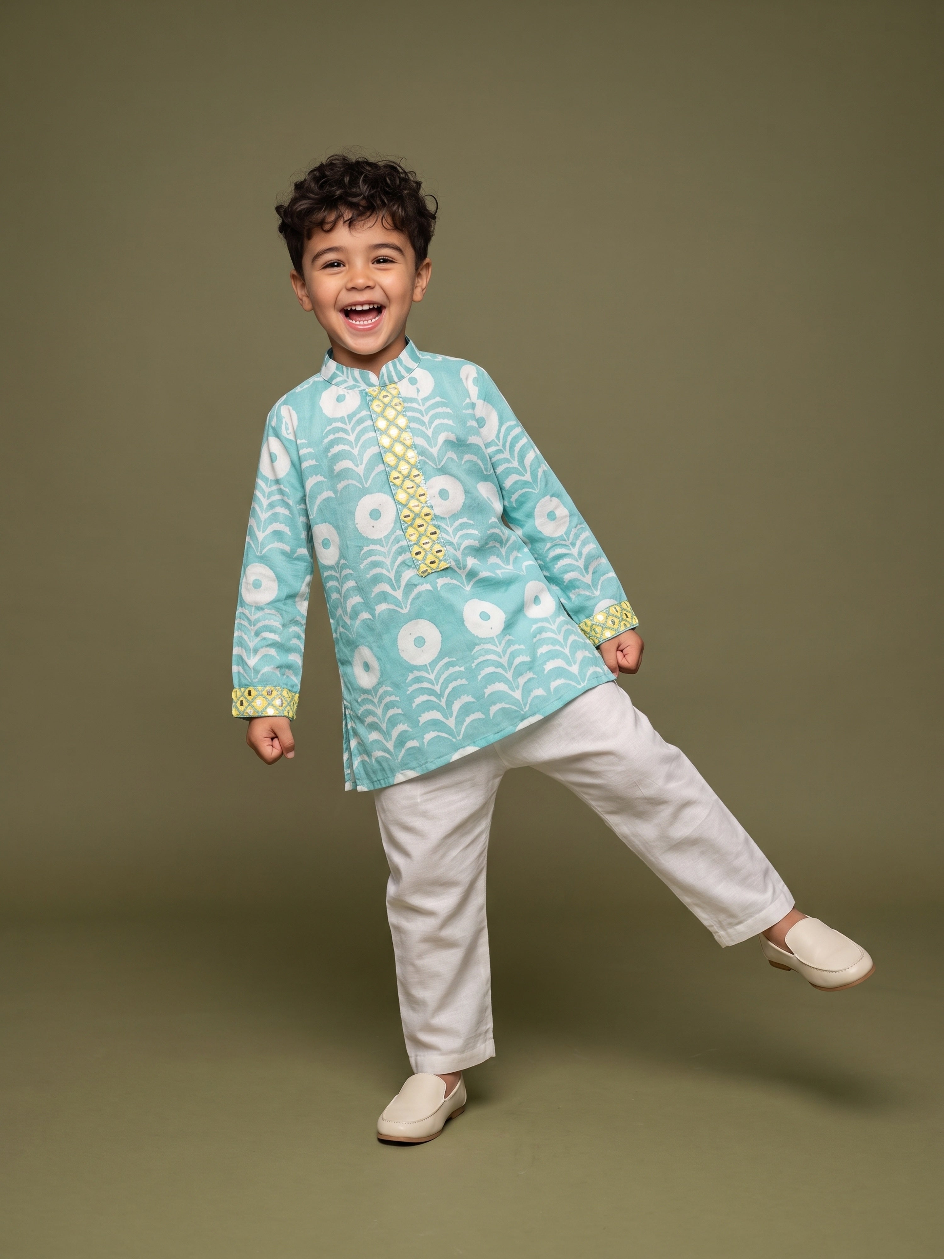 Shaurya Blue Floral Kurta Set
