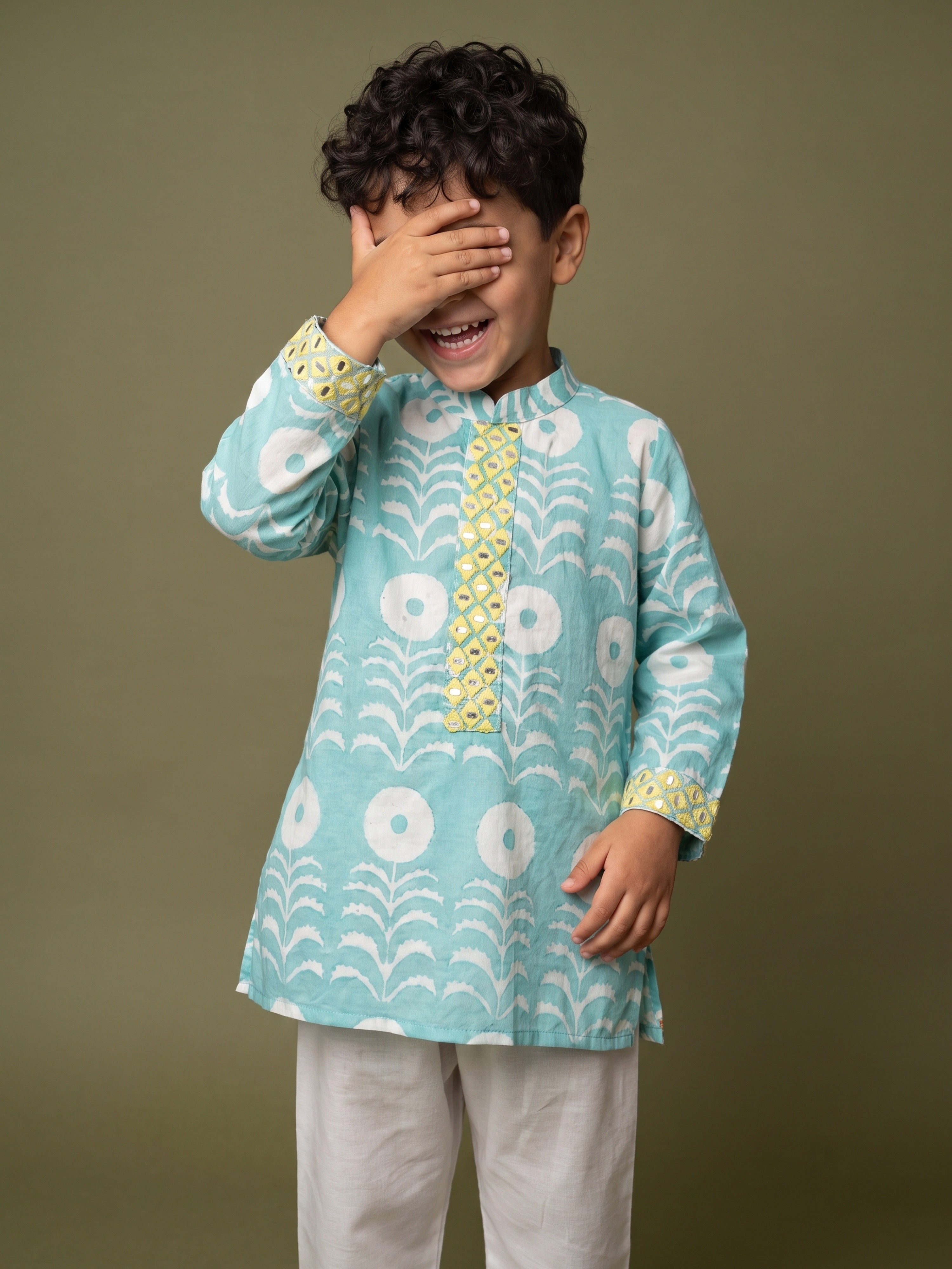 Shaurya Blue Floral Kurta Set