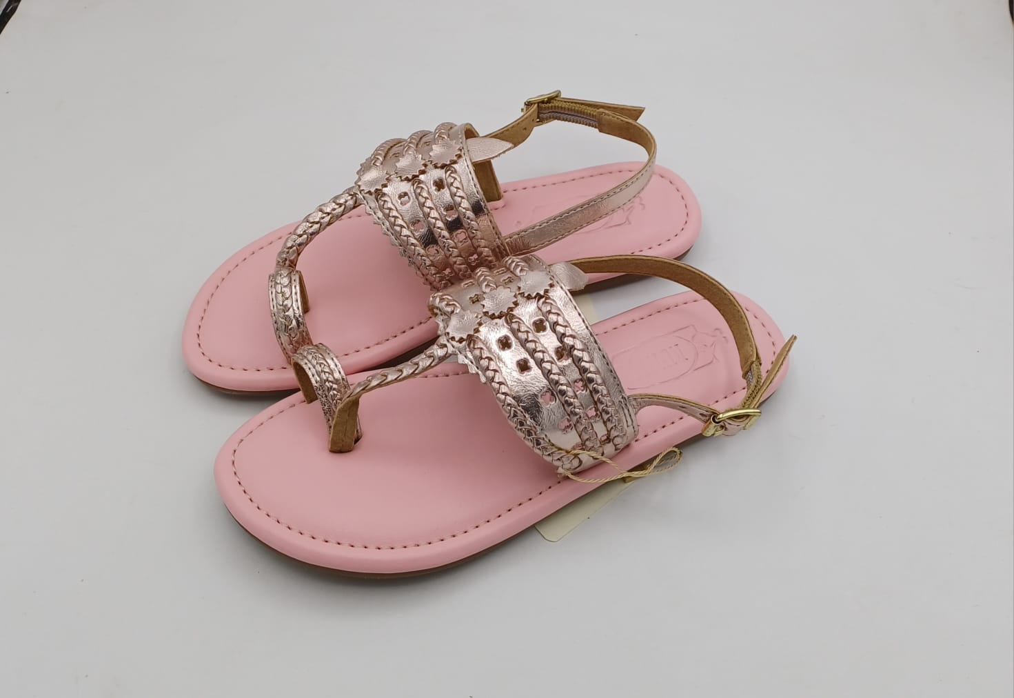 Rose Gold And Pink Footwear For Girls