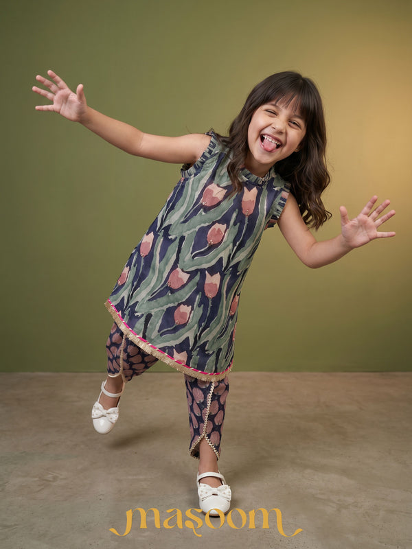 Navya Tulip Printed Kurta Dhoti Pant