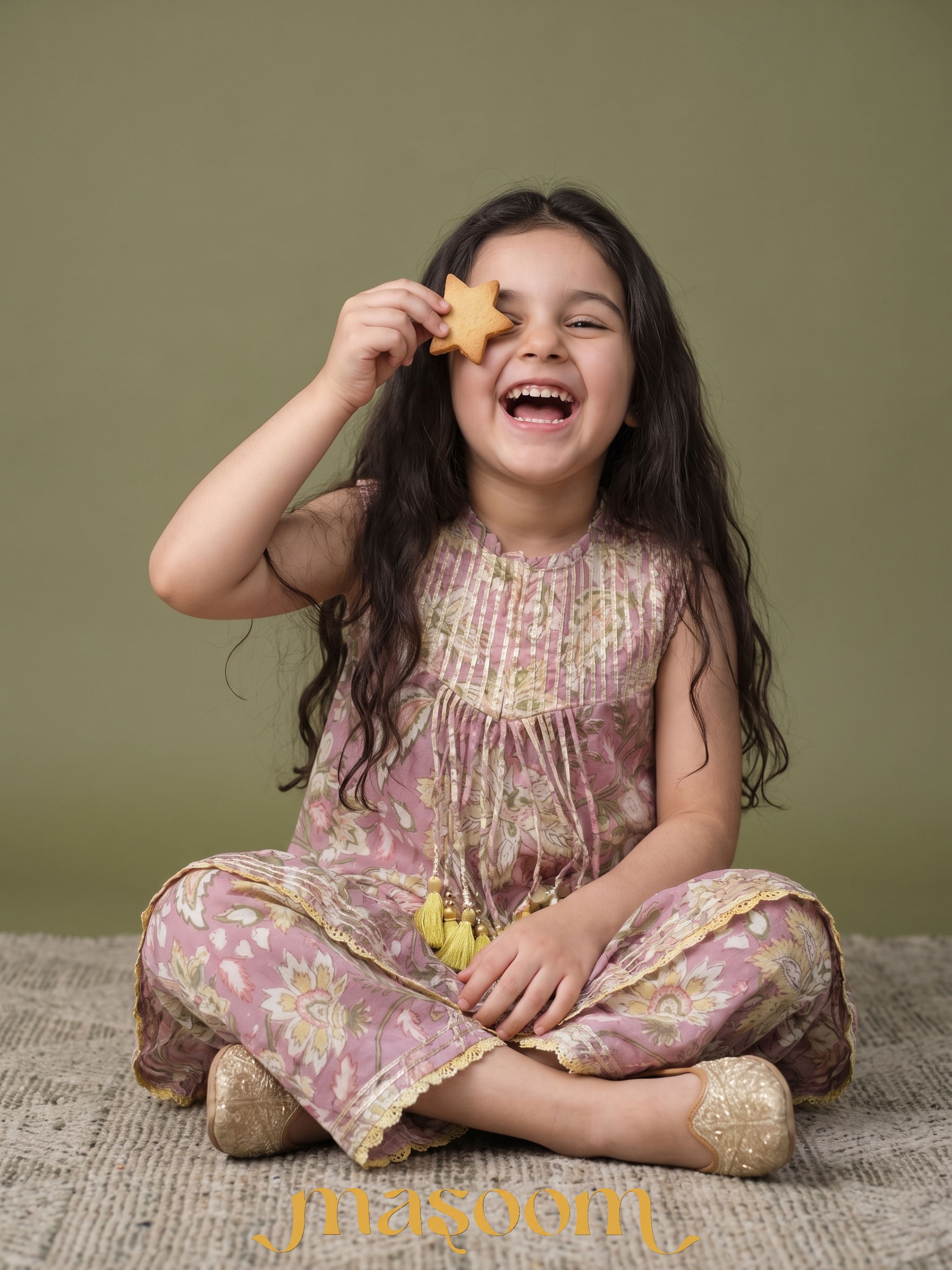 Mira Lavendar Floral Kurta Set