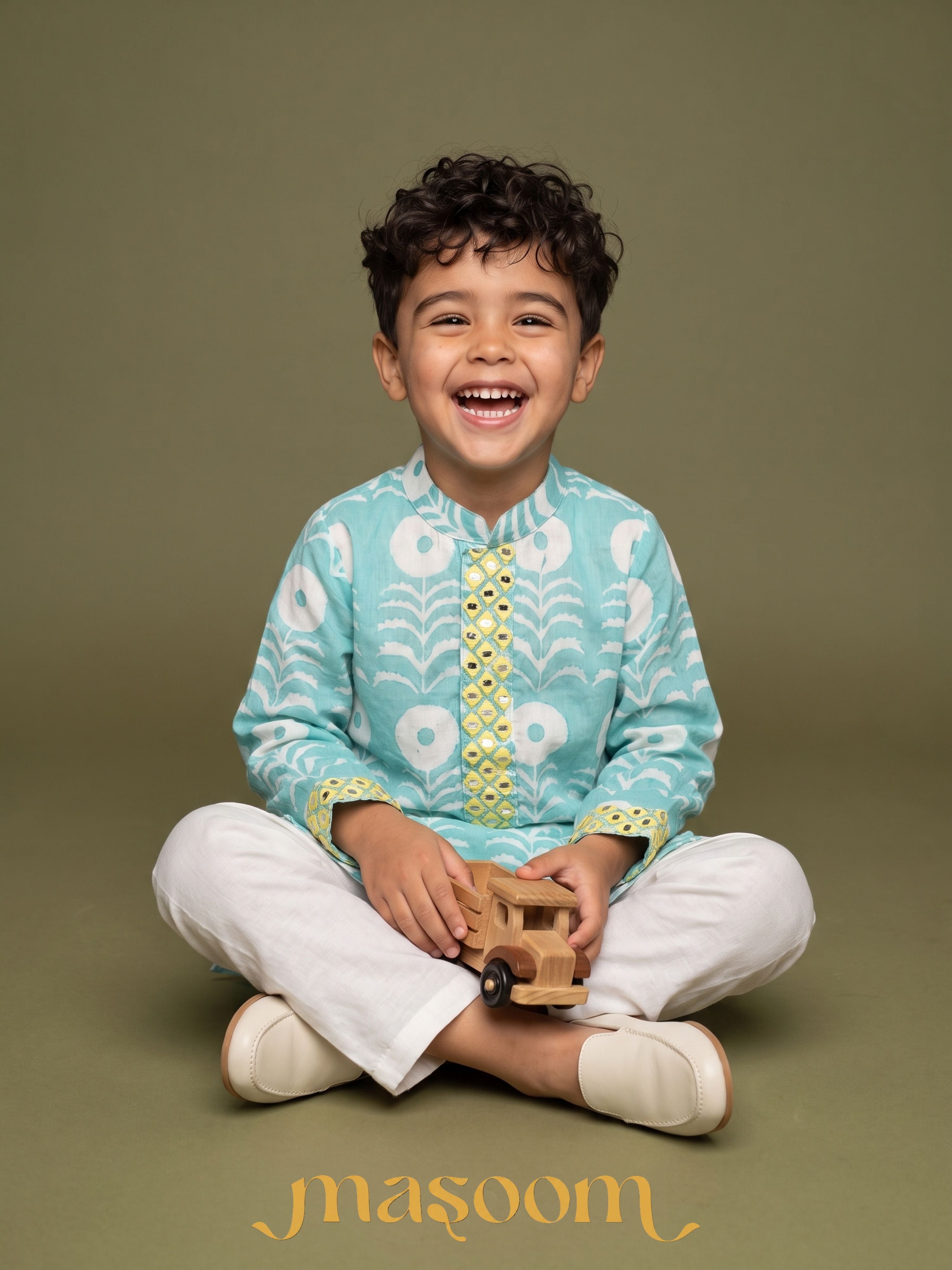Shaurya Blue Floral Kurta Set