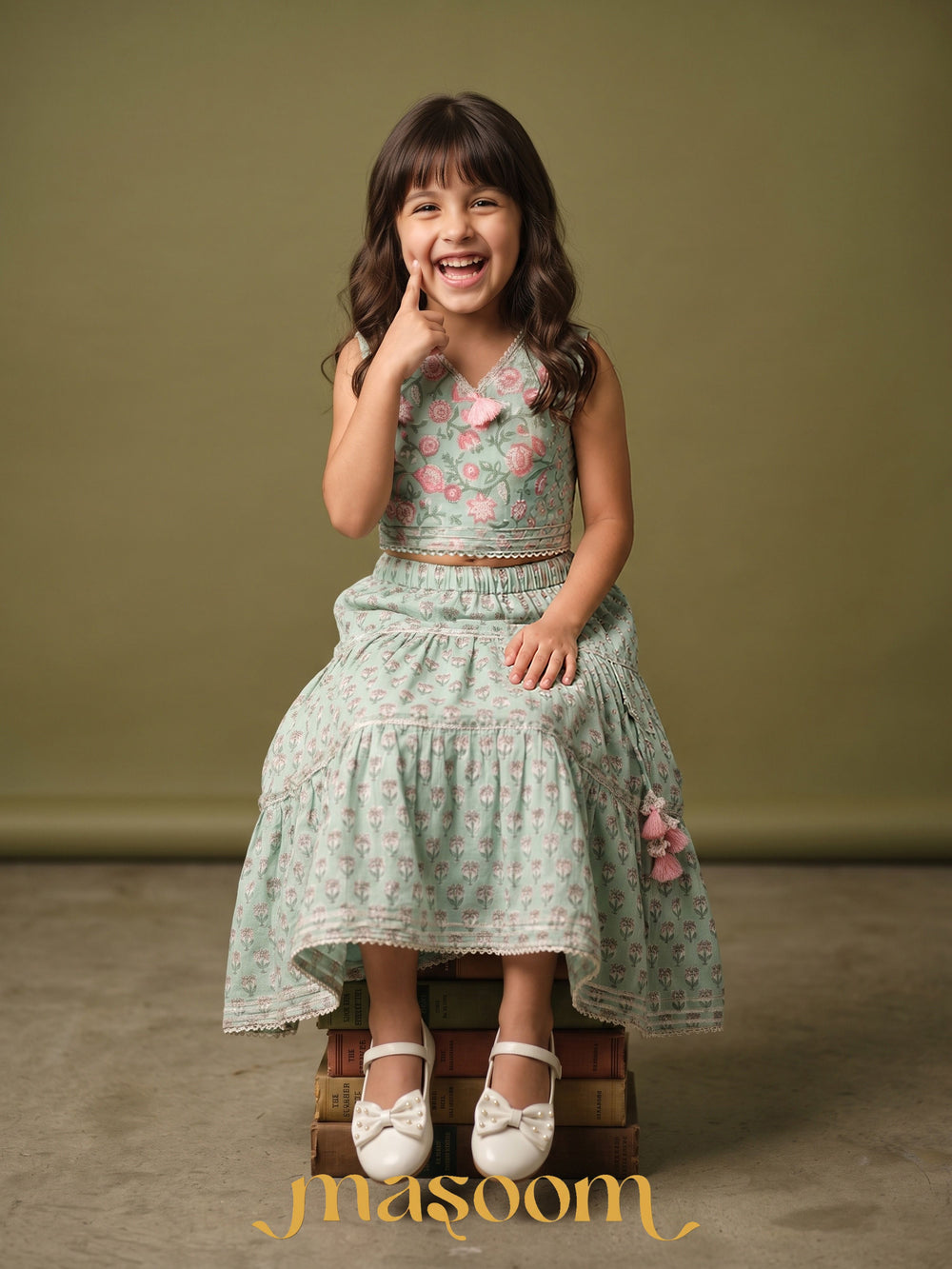 Samira Mint Floral Lehenga
