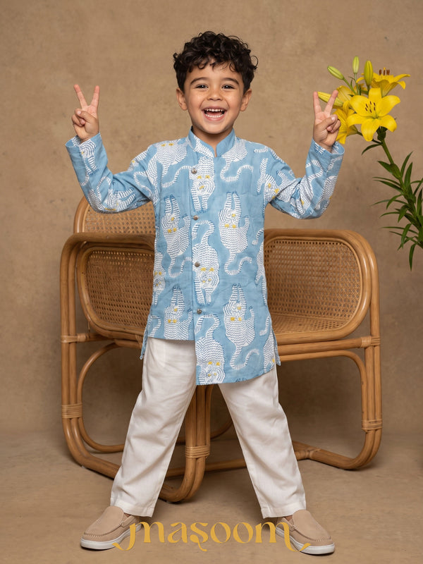 Ayaan Animal Printed Kurta Set
