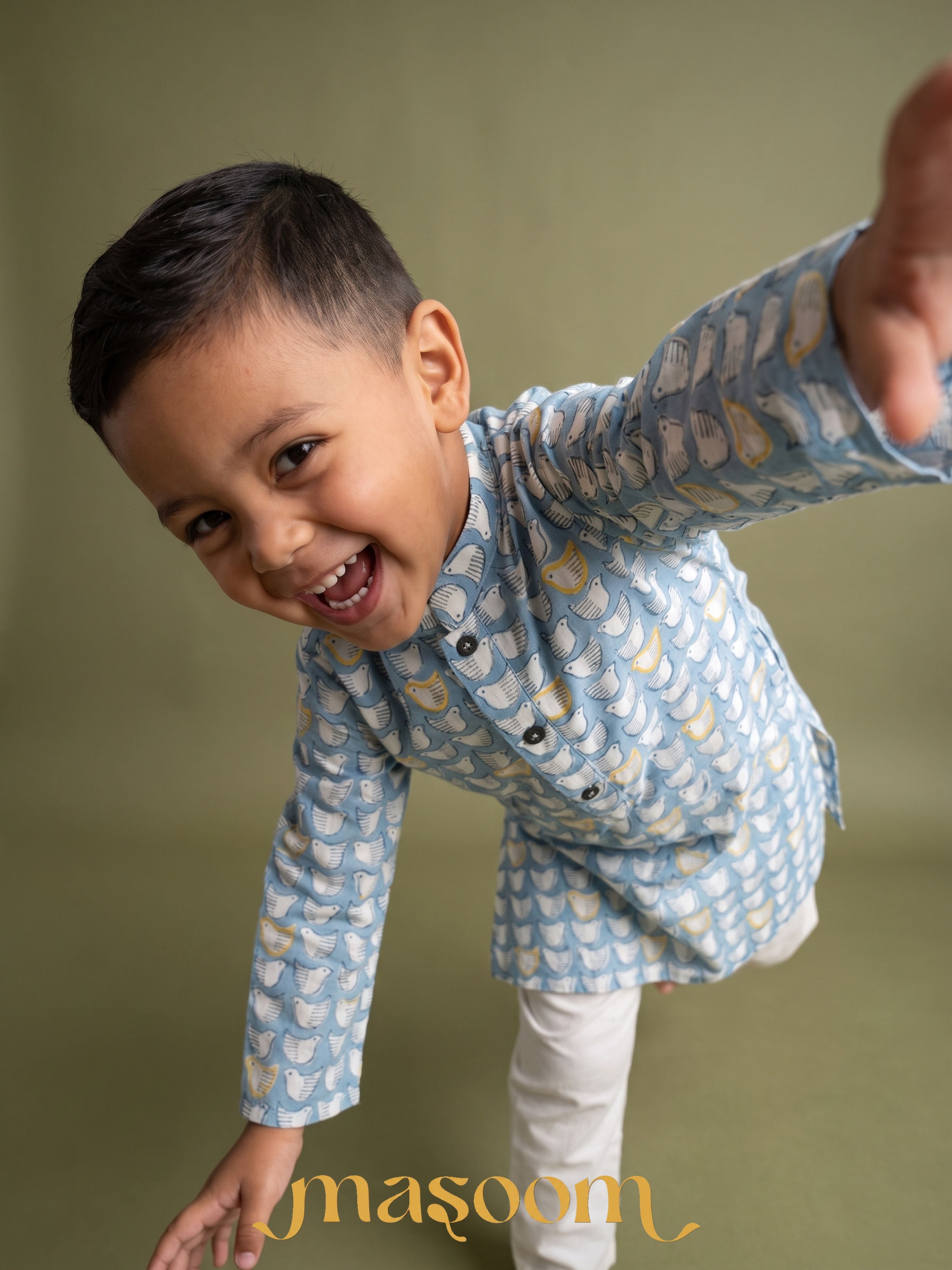 Parth Blue Bird Kurta Set