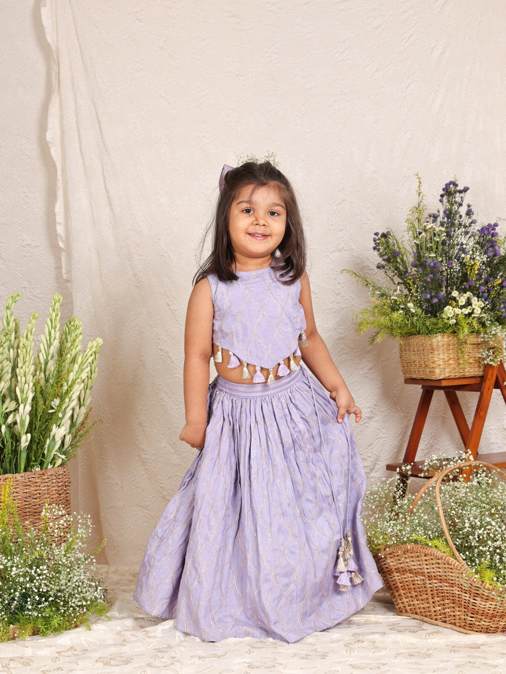 Lavender Gota Ghagara Set