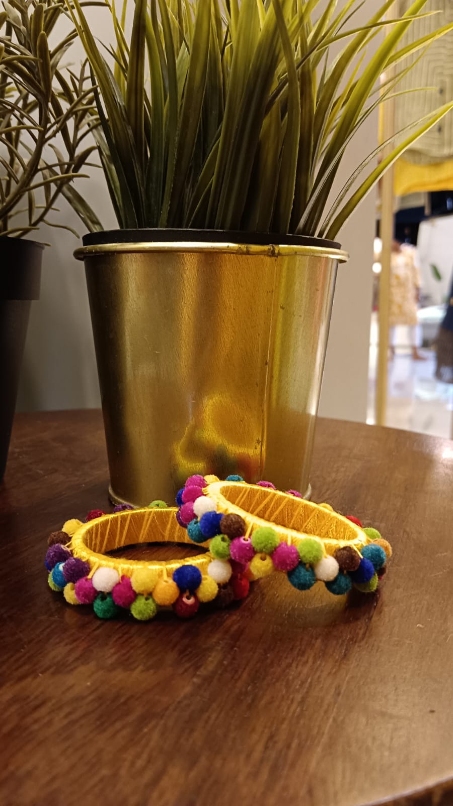 Handcrafted Yellow Bangles