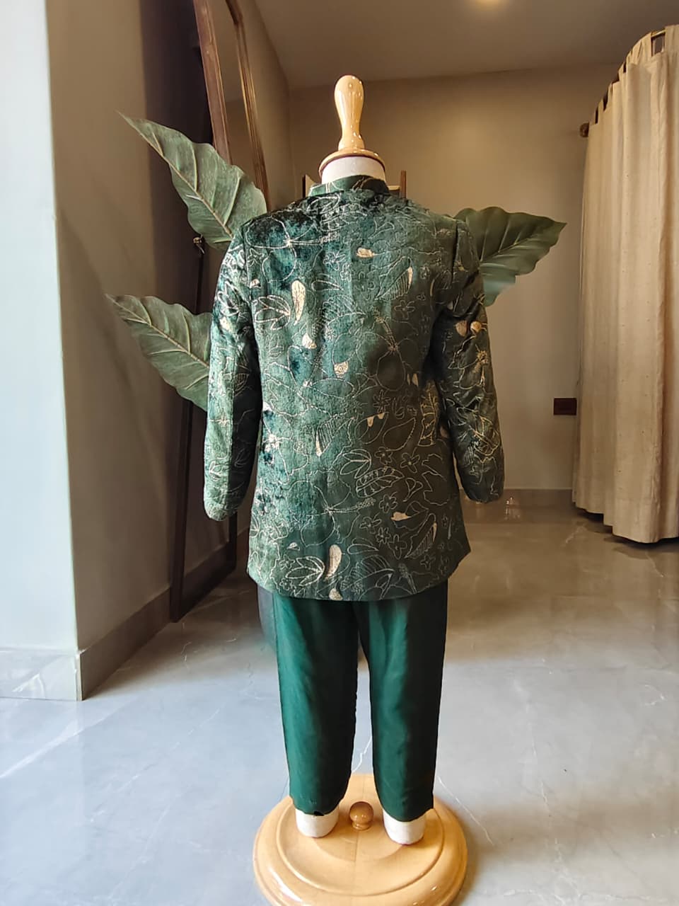 Velvet Sherwani Set for 2 Years Old