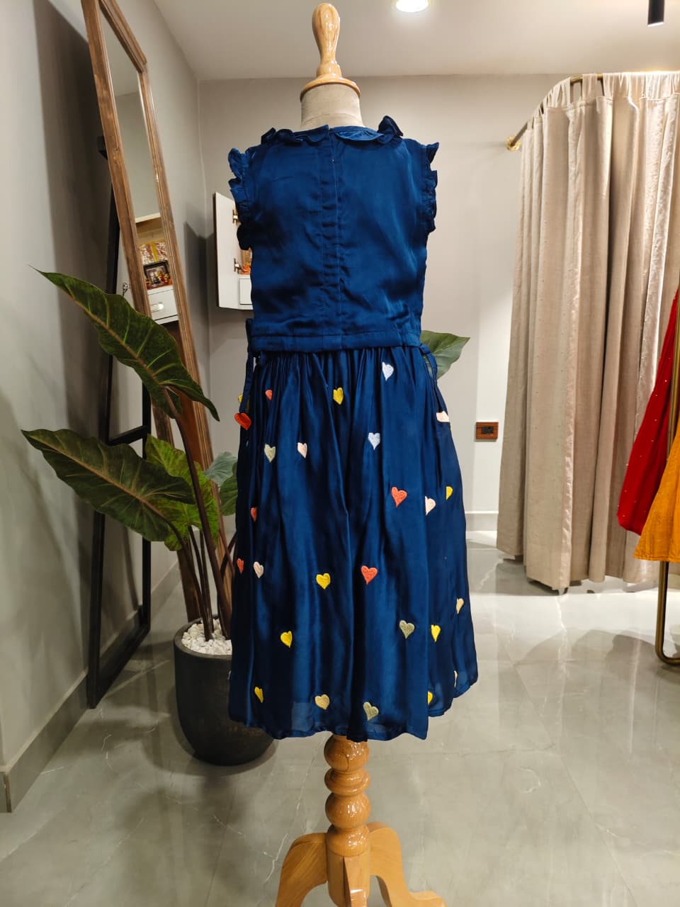 BLUE HEART TIE TOP & FLARE PANT for 1,3,5 and 7 Years Old