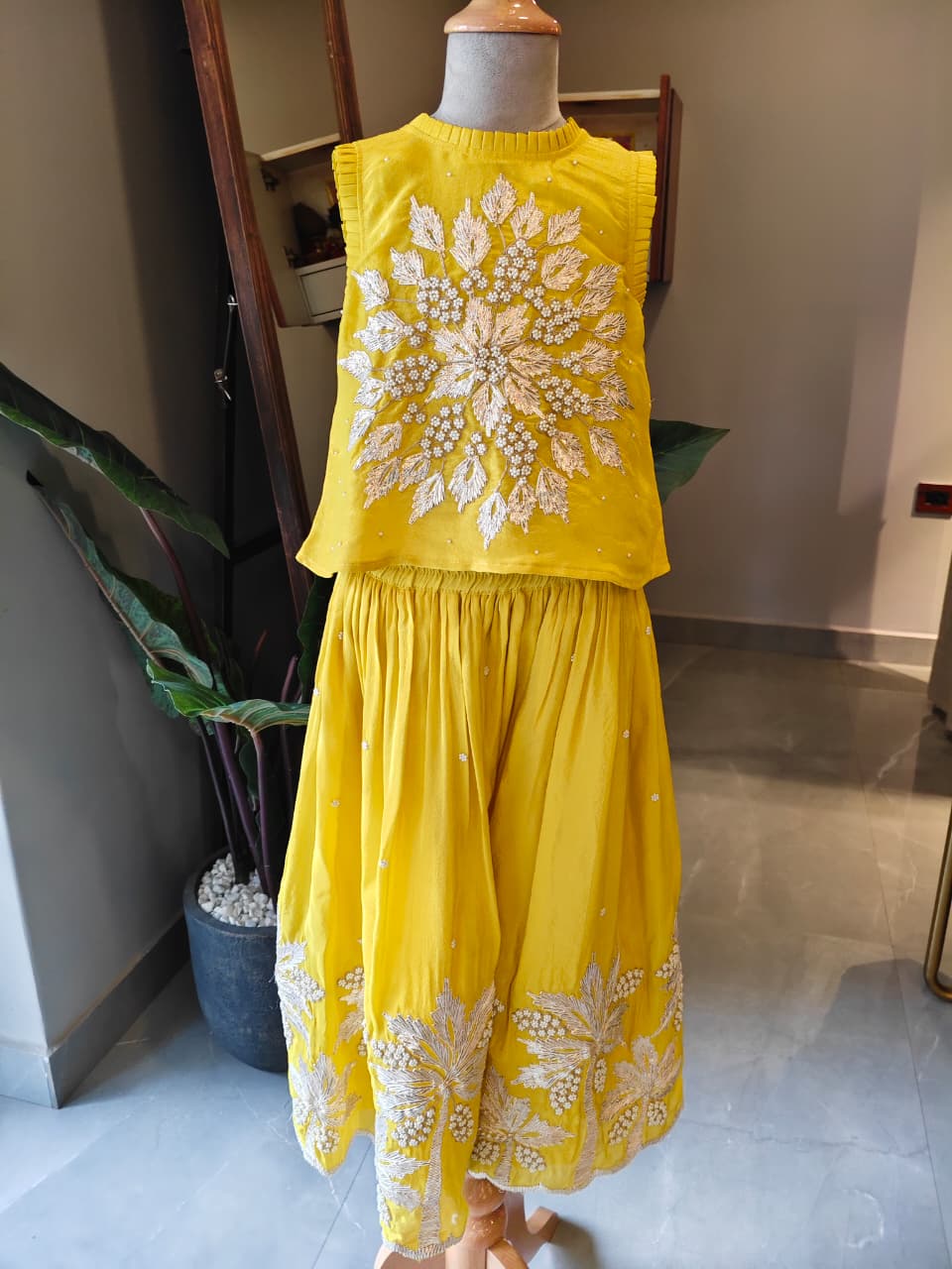 YELLOW COCONUT TOP & PANT for 4 Years Old