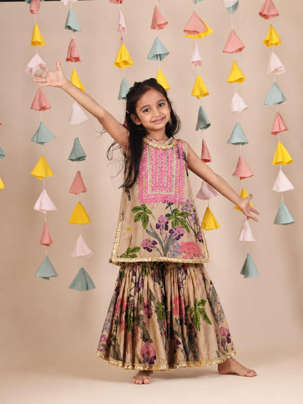 Gota Lace Kurta Sharara