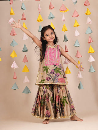 Gota Lace Kurta Sharara