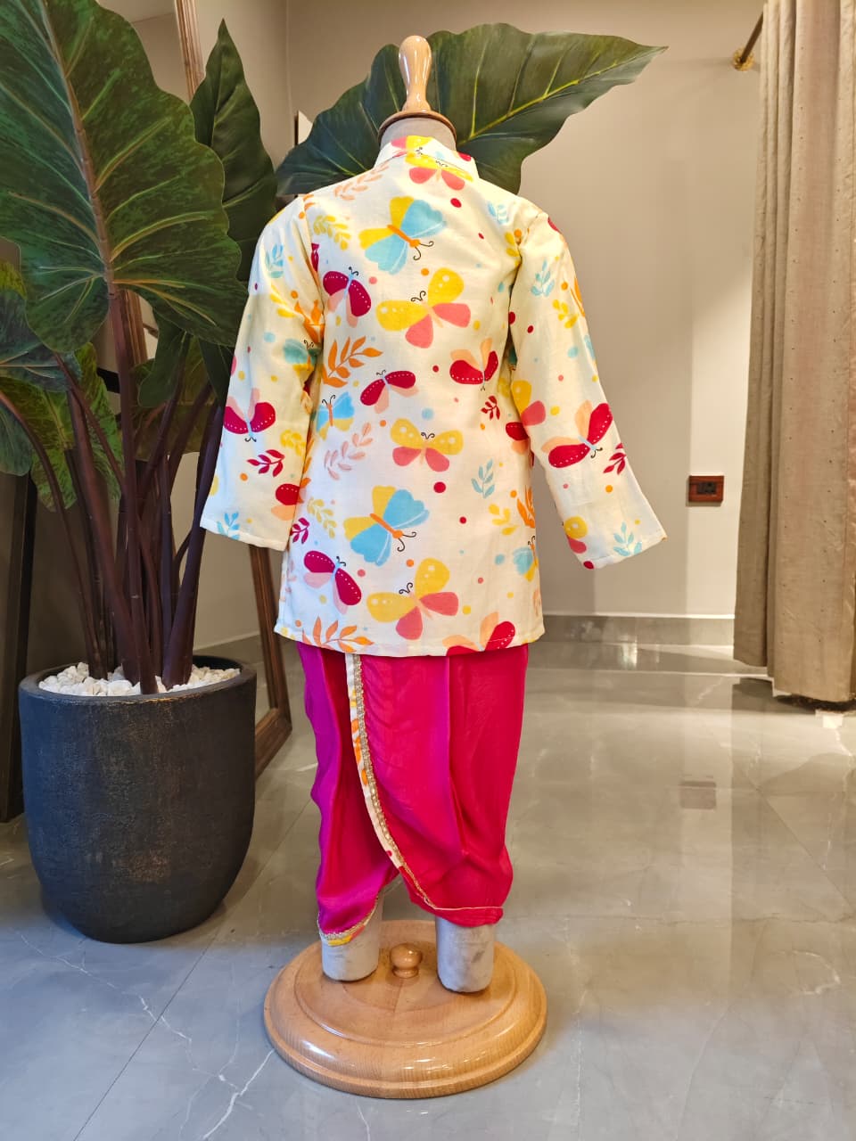 Butterfly Kurta Dhoti Pant for 2 Years Old