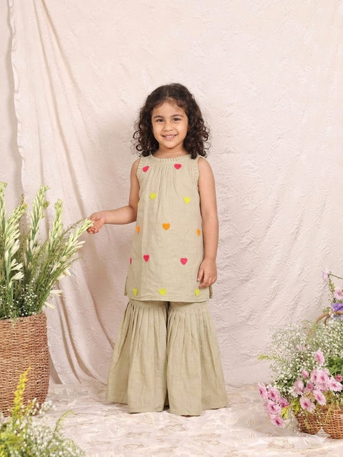 Heart Work Kurta Sharara