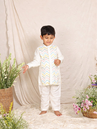 Off White Kurta Set