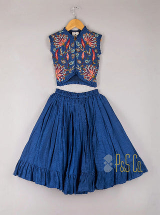 Blue Lotus ghaghra Set