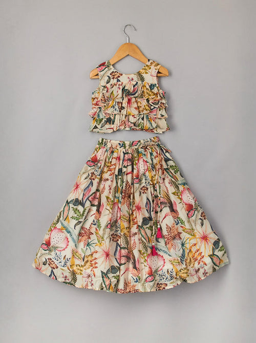Floral Printed Lehenga Set - RTS