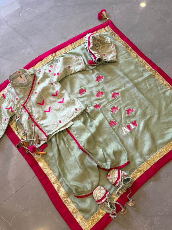 Pista Green Jamna Set