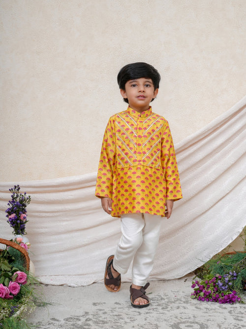 Gota Detailed Kurta Set - RTS