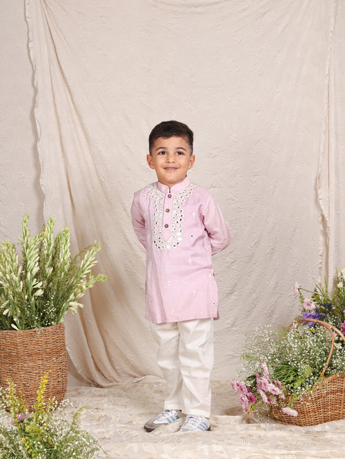 Lavender Mirror Kurta Set