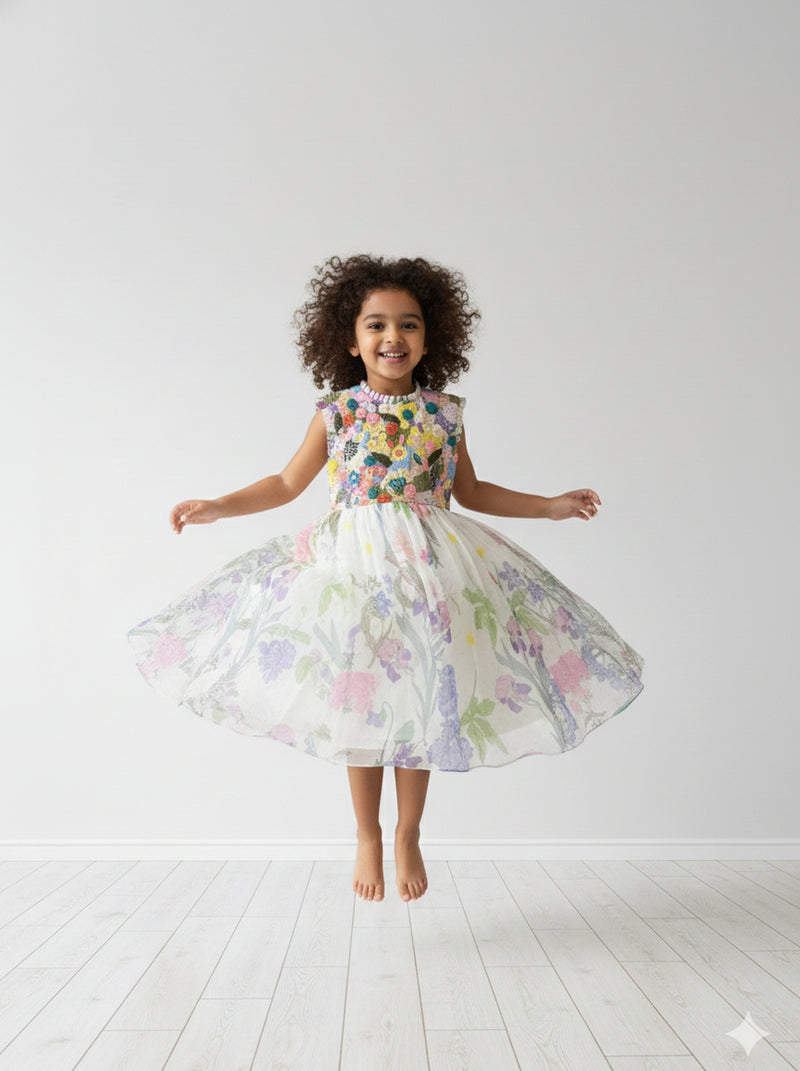 Multicolour Embroidered Dress