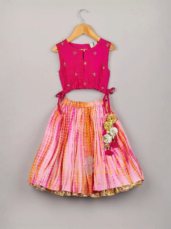 Shibori Printed Lehenga Set