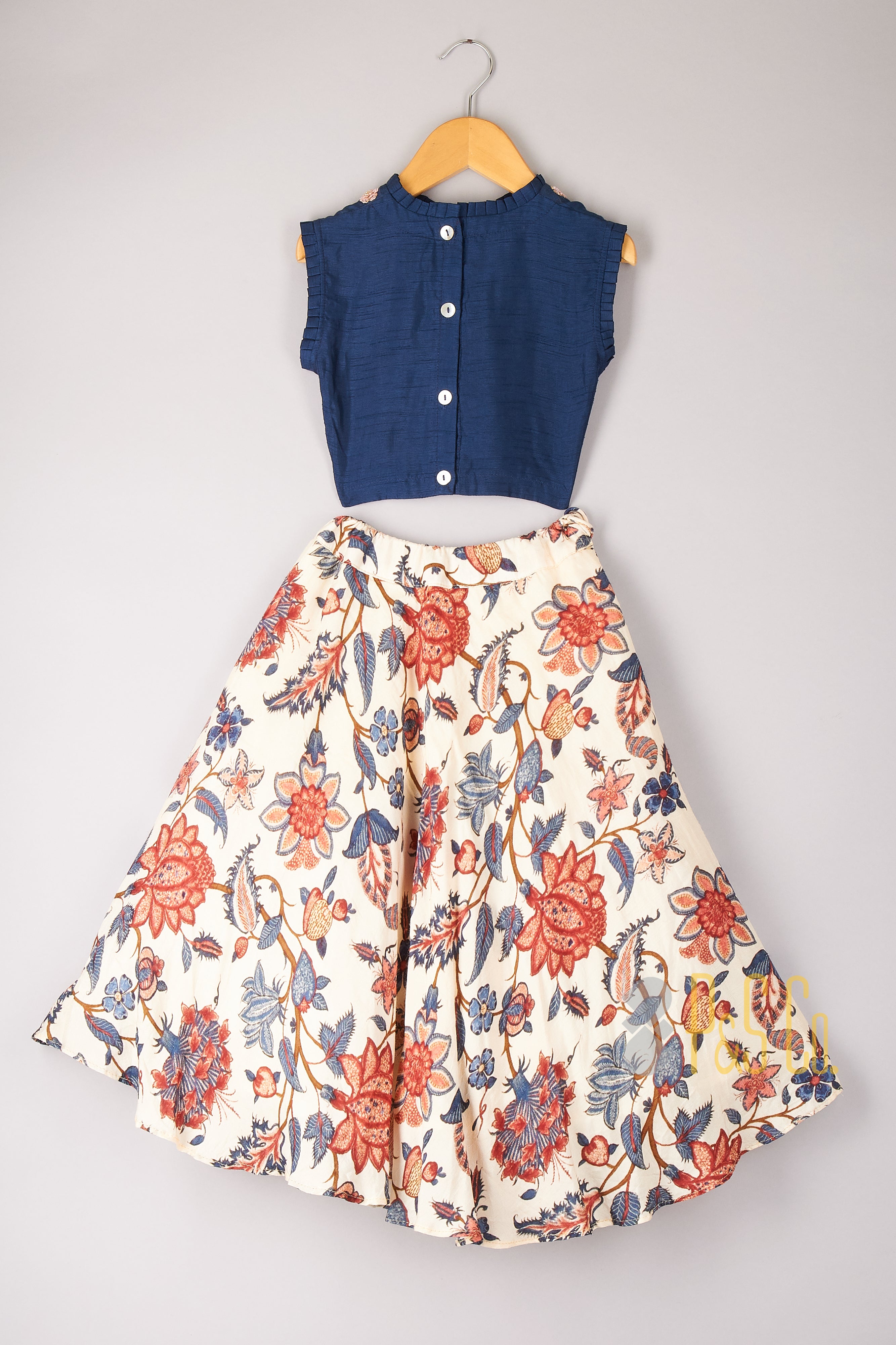 Floral Sequin Work Top With Printed Lehenga - P&S Company