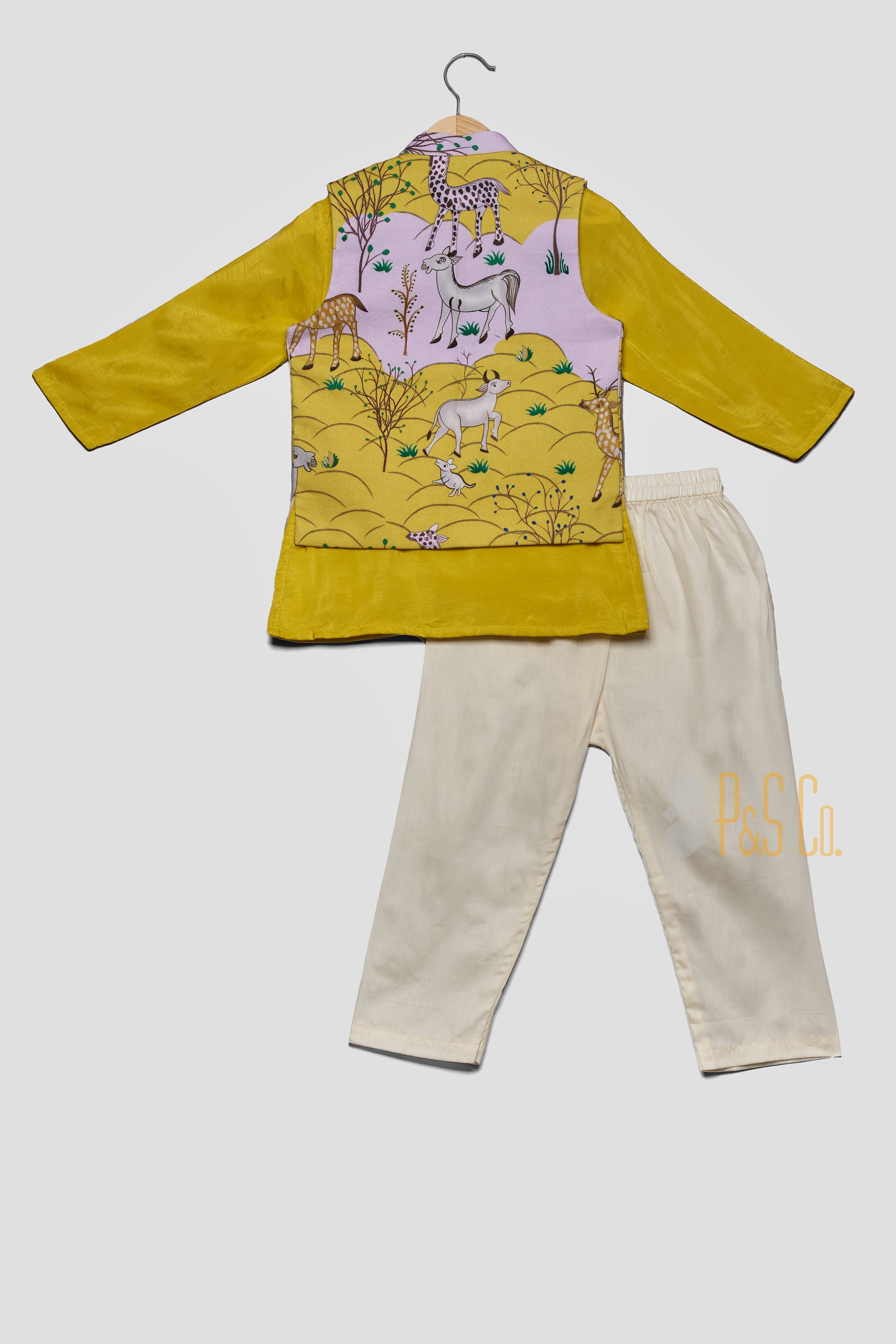 Deer Jacket Kurta And Pyjama - P&S Company