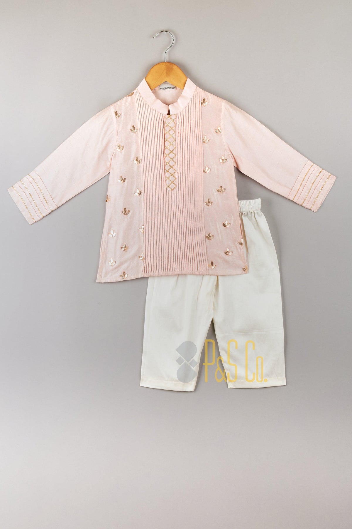 Pink Pintuck Kurta Pajama Set - P&S Company