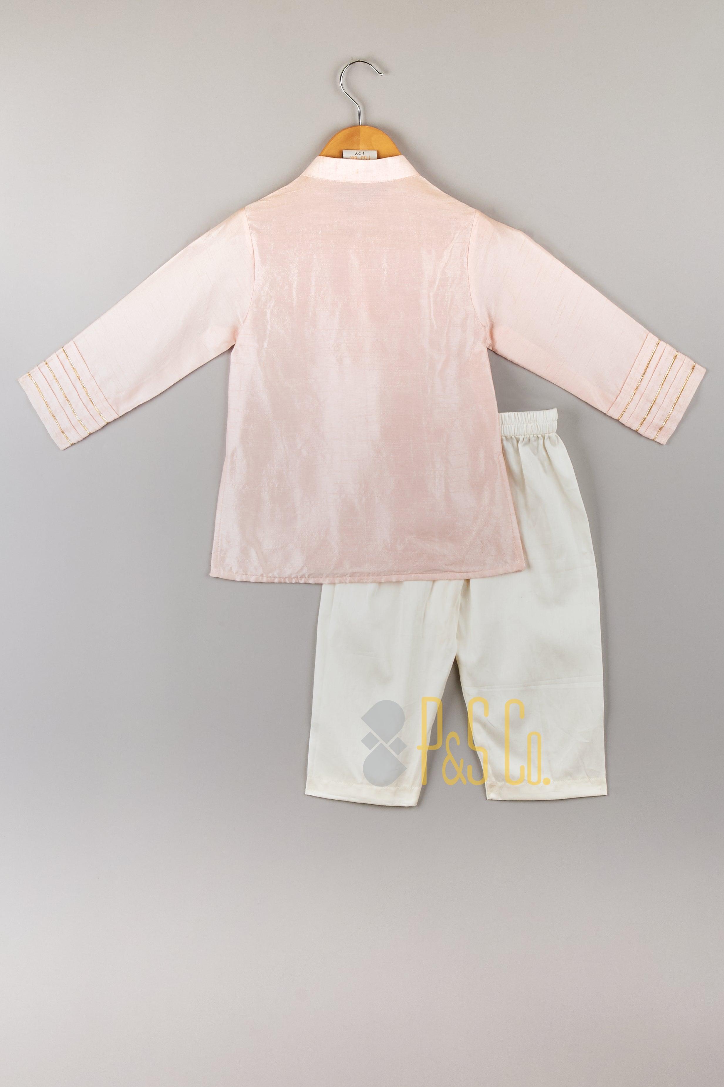 Pink Pintuck Kurta Pajama Set - P&S Company