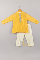 Abhla Work & Multi Color Threadwork Kurta & Pyjama - P&S Company